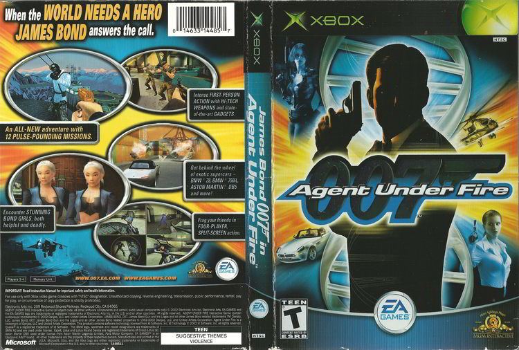 007: Agent Under Fire 007 Agent Under Fire NTSCU Cover Download Microsoft Xbox