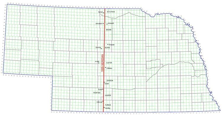 100th meridian west 100TH IN MERIDIAN NEBRASKA