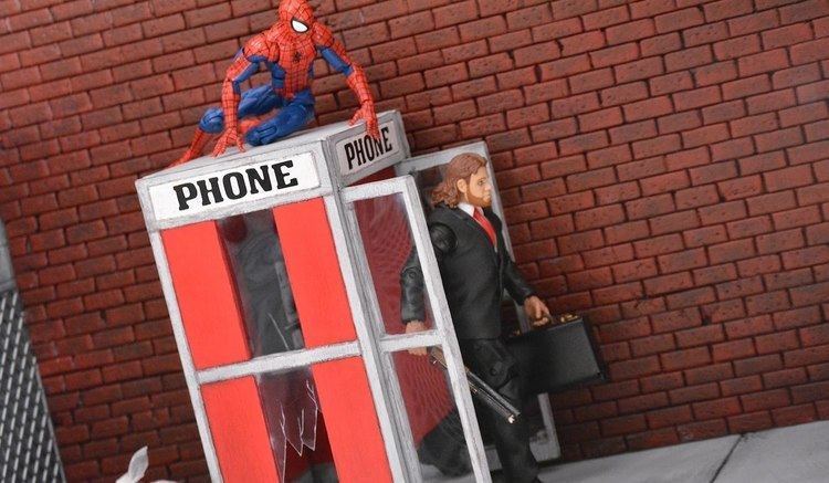 1:12 scale Action Figure Prop Shop 3 Telephone Booth 112 scale Figures