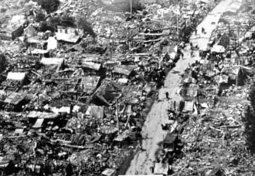 Tangshan, China after the earthquake in 1976