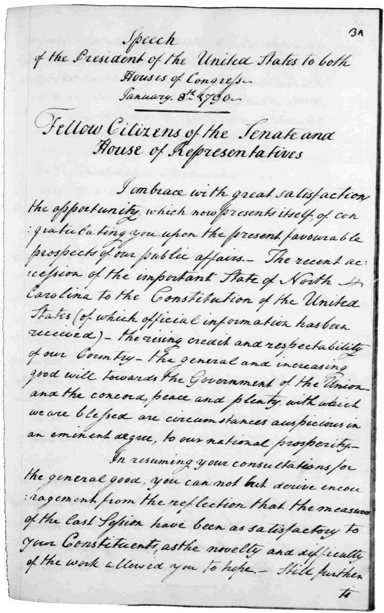 1790 State of the Union Address