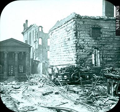 1877 Great Fire of Saint John, New Brunswick X15953 Ruins of the Bank of New Brunswick Post Office and City