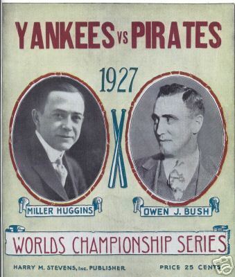 1927 World Series 1927 World Series Winner Lineup Roster Program History Stats Box