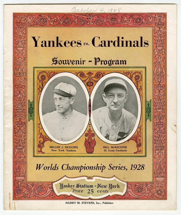 1928 World Series Lot Detail 1928 World Series Program St Louis Cardinals at New