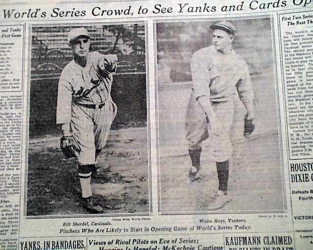 1928 World Series New York Yankees 1928 World Series RareNewspaperscom