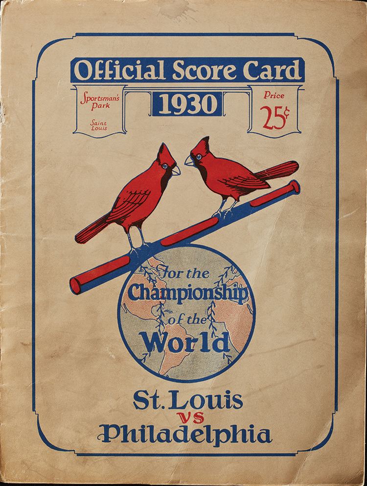 1930 World Series Lot Detail 1930 World Series ProgramSt Louis Vs Philadelphia at