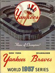 1957 World Series wwwbaseballalmanaccomimages1957wsprogram1jpg