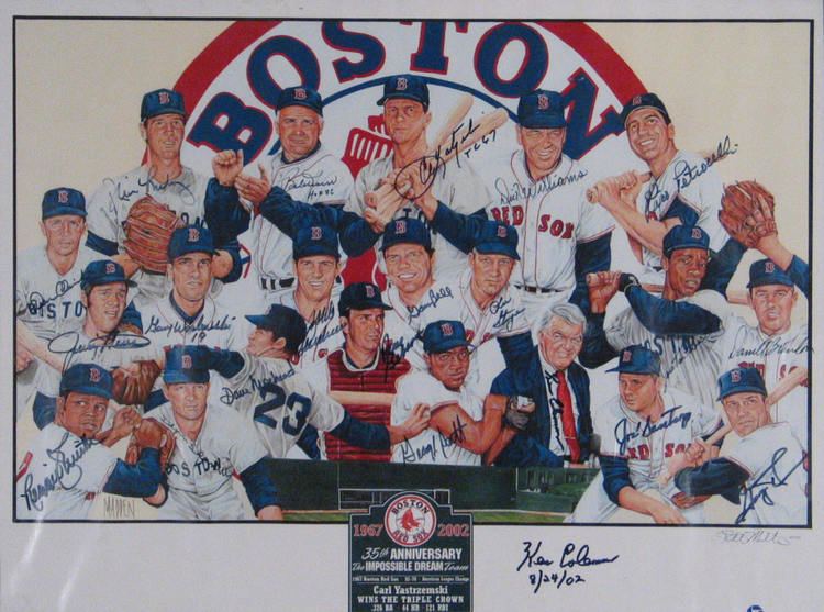 1967 Boston Red Sox season Item Detail 1967 AL CHAMPION BOSTON RED SOX SIGNED LITHOGRAPH
