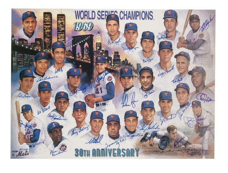 1969 New York Mets season Lot Detail 1969 New York Mets Team Signed 30th Anniversary Poster