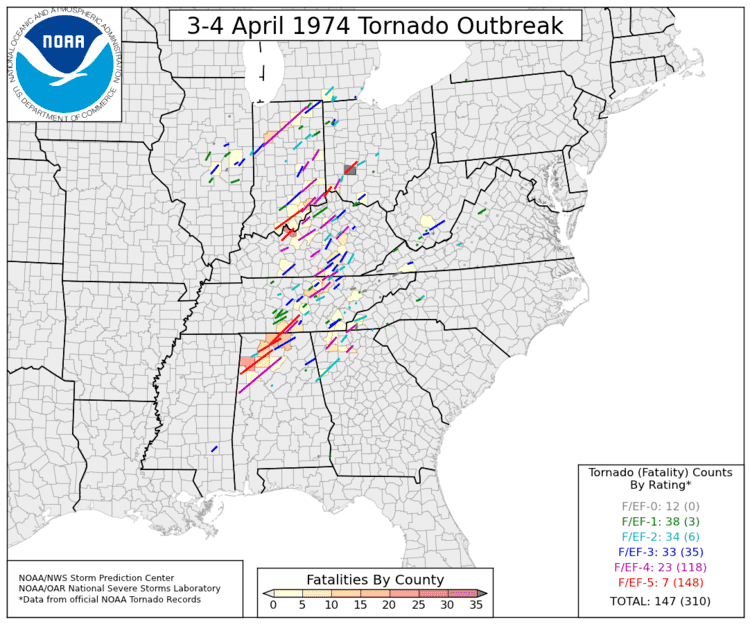 1974 Super Outbreak Looking back at the April 34 1974 Super Outbreak US Tornadoes