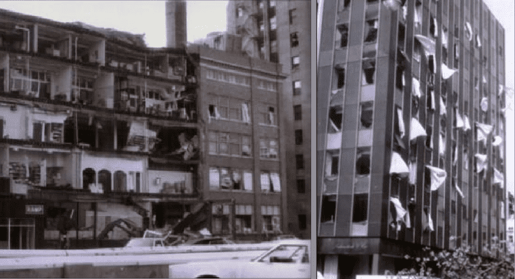 1980 Kalamazoo tornado 1980 Kalamazoo Tornado damage downtown