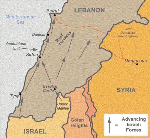 1982 Lebanon War israelipalestinianproconorgfiles1982lebanongif