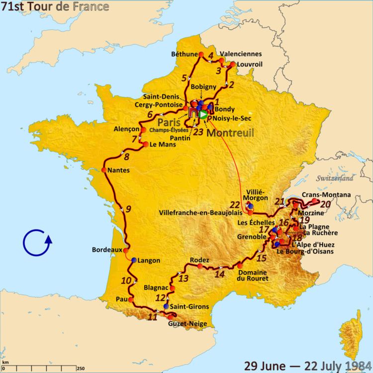 1984 Tour de France, Prologue to Stage 11