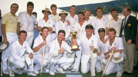 1987 Cricket World Cup Australia receive medals for 1987 Cricket World Cup win over England