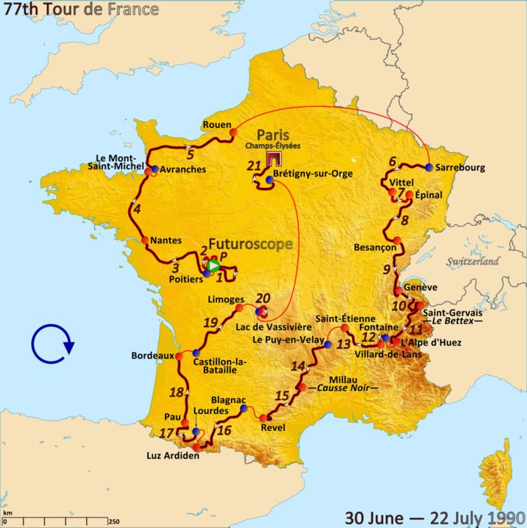 1990 Tour de France, Stage 11 to Stage 21