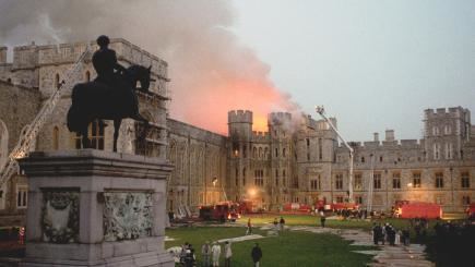 1992 Windsor Castle fire November 20 1992 Queen faces huge repair bill as Windsor Castle is