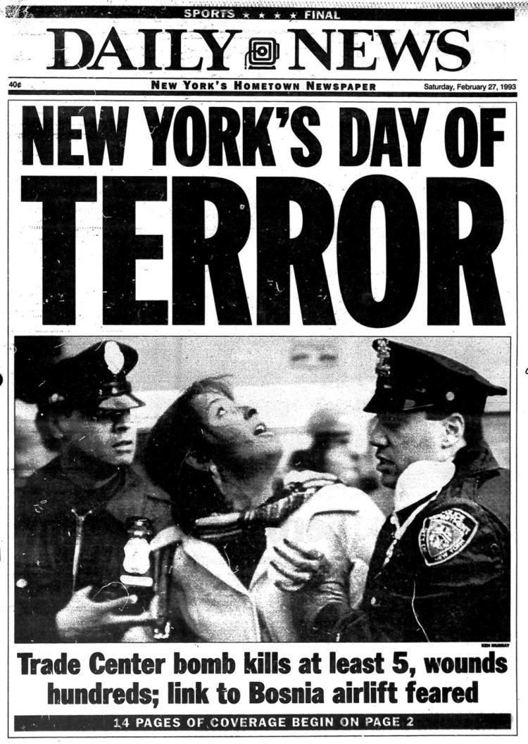 1993 World Trade Center bombing Terrorist bomb explodes at the World Trade Center in 1993 NY Daily