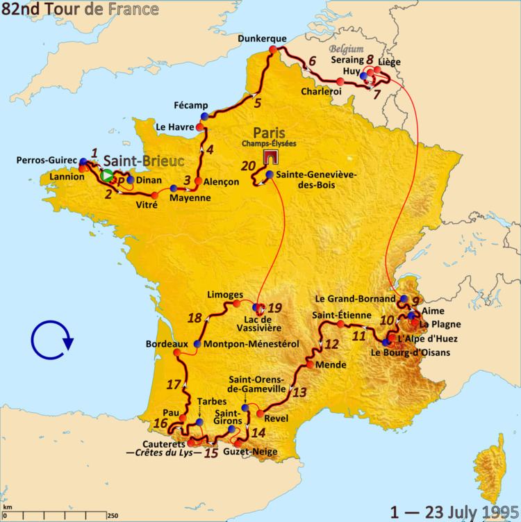 1995 Tour de France, Prologue to Stage 10