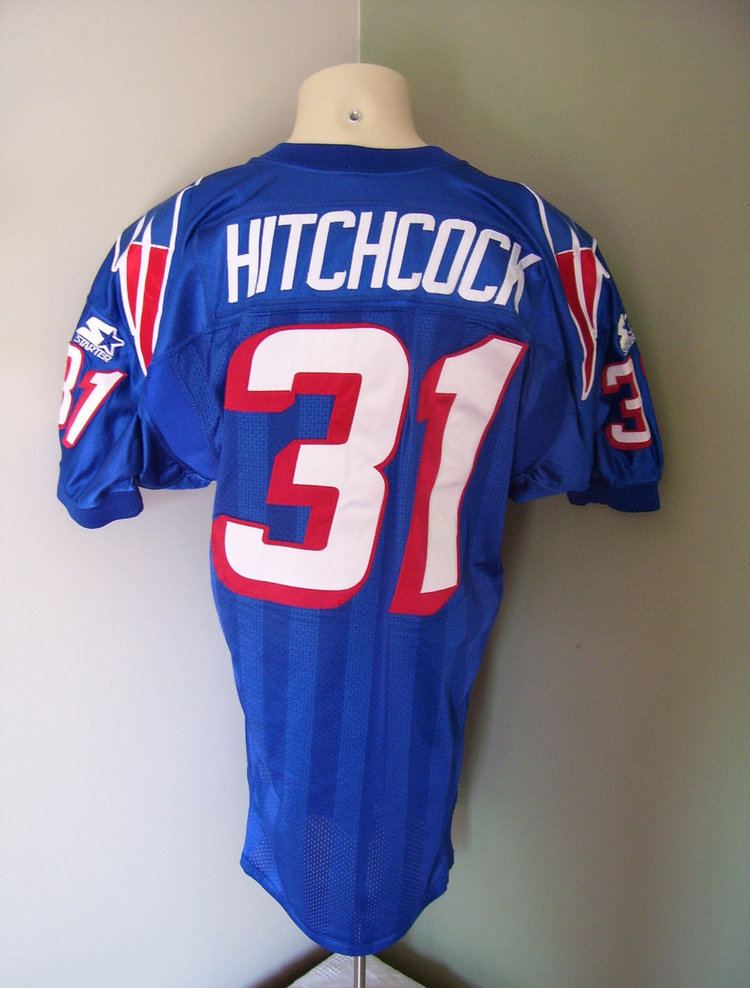 1996 New England Patriots season Jimmy Hitchcock 1996 New England Patriots Home Game Worn Jersey with