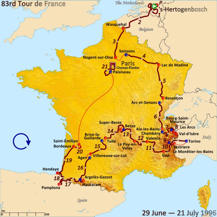 1996 Tour de France, Stage 11 to Stage 21