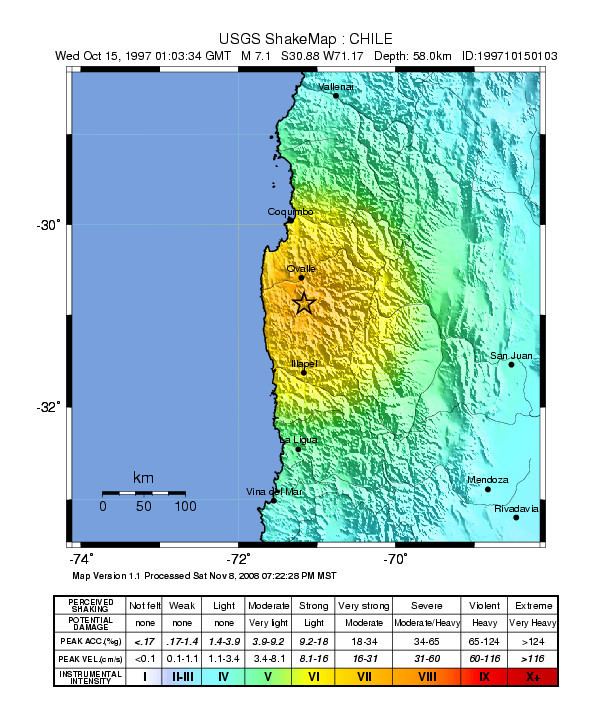 1997 Punitaqui earthquake