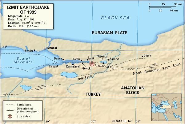 1999 İzmit earthquake Izmit earthquake of 1999 Turkey Britannicacom