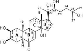 20-Hydroxyecdysone Structure of 20hydroxyecdysone Numbers means the systematic