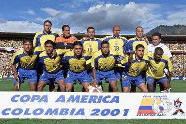 2001 Copa América wwwtheotherlookofcolombiacomformacionjpg