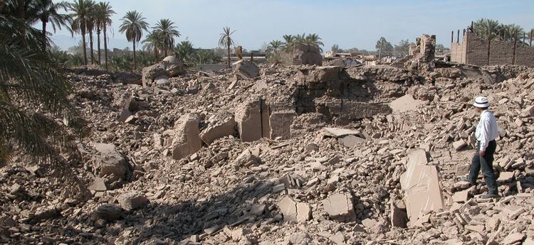 2003 Bam earthquake The city of Bam southeastern Iran in the aftermath of the 26