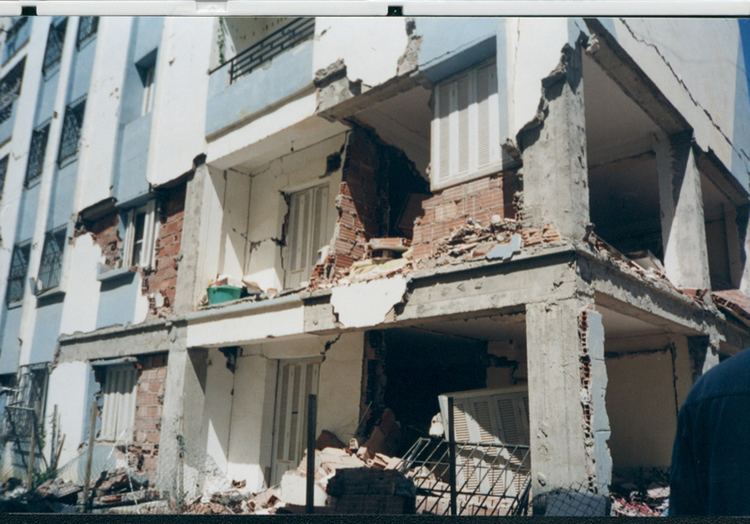 2003 Boumerdès earthquake Damage to an apartment building in the city of Boumerdes Algeria