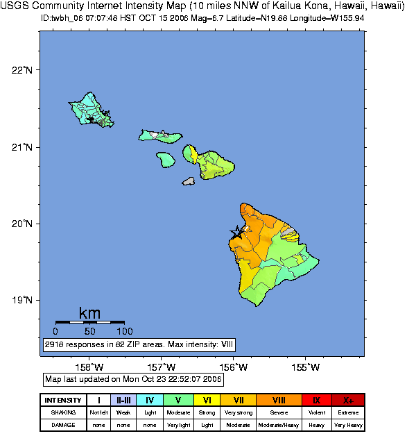 2006 Hawaii earthquake HAWAII EARTHQUAKE THE EARTHQUAKE OF 15 OCTOBER 2006 IN HAWAII by