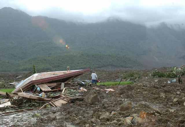 2006 Southern Leyte mudslide Looking back Guinsaugon landslide