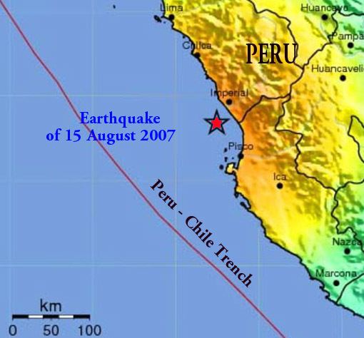 2007 Peru earthquake PERU EARTHQUAKE AND TSUNAMI OF 15 AUGUST 2007 IN PERU Dr George