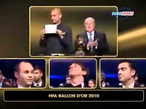 2010 FIFA Ballon d'Or Lionel Messi FIFA Ballon d39Or 2009 2010 2011 YouTube