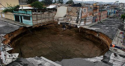 2010 Guatemala City sinkhole Guatemala City sinkhole so big so round it 39doesn39t seem real