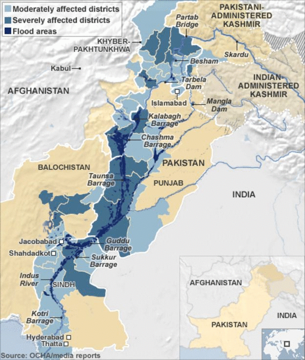 2010 Pakistan floods South Pakistan floods displace a million in 48 hours BBC News