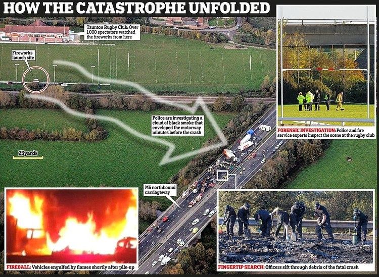 2011 M5 motorway crash M5 crash Motorists blame fireworks but organiser insists it39s not
