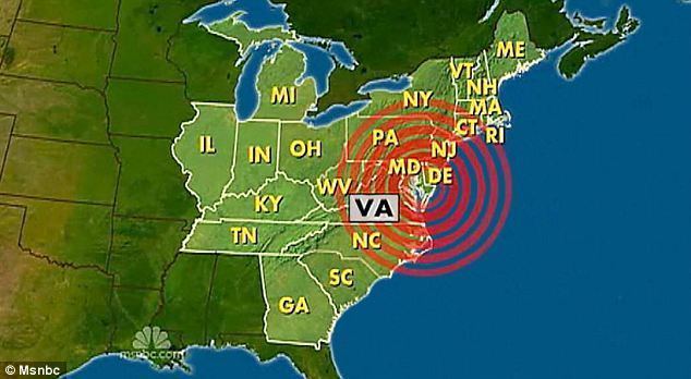 2011 Virginia earthquake Virginia earthquake 2011 1 of NINETY tremors across US in a day