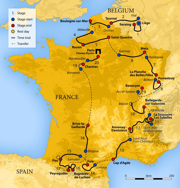 2012 Tour de France, Prologue to Stage 10