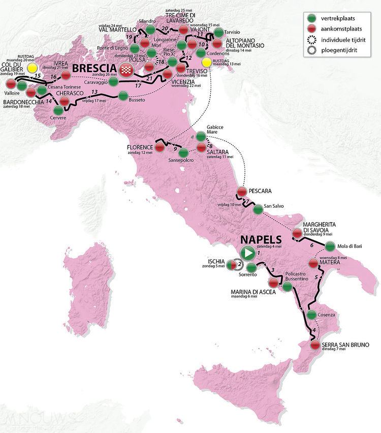 2013 Giro d'Italia, Stage 1 to Stage 11