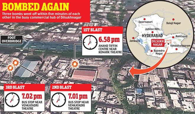 2013 Hyderabad blasts IED used in Hyderabad blasts were placed on bicycles DGP South