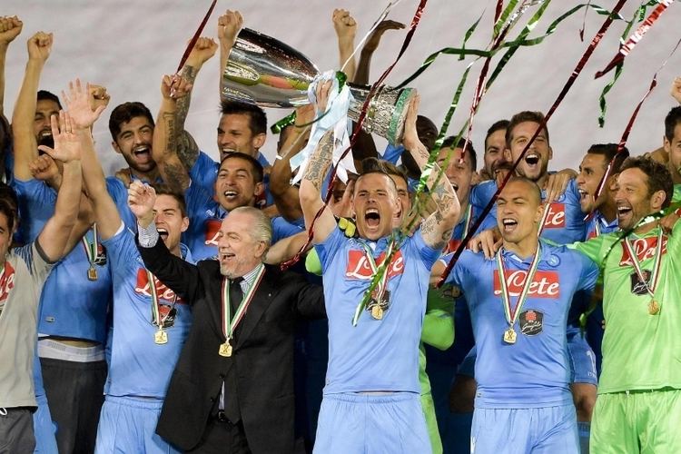 2014 Supercoppa Italiana Supercoppa Italiana le foto della festa del Napoli