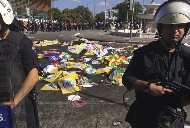 2015 Ankara bombings Turkish PM says deadly attacks were suicide bombings death toll