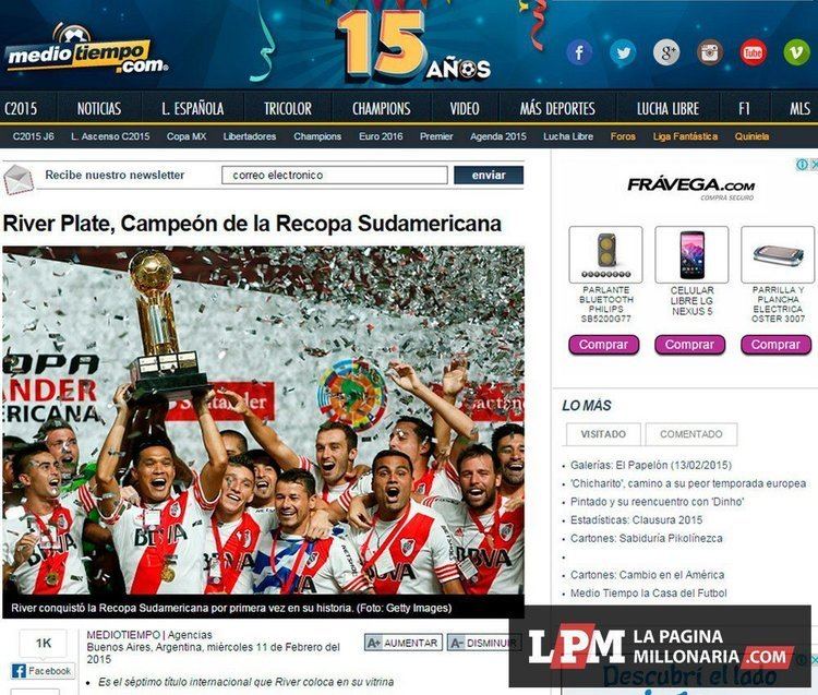 2015 Recopa Sudamericana El campen de la Recopa Sudamericana 2015 Megapost Taringa