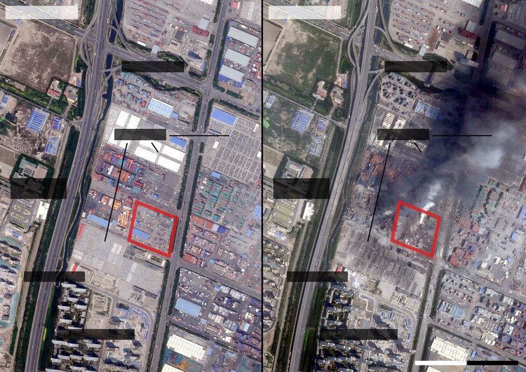 2015 Tianjin explosions Satellite images reveal scale of deadly warehouse explosion in