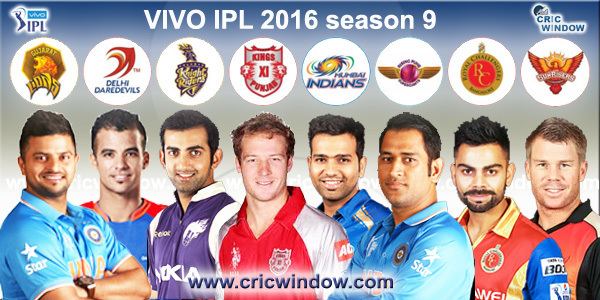 2016 Indian Premier League Vivo IPL 2016 Indian Premier League Point Table Standing Position