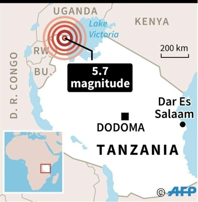 2016 Tanzania earthquake idailymailcoukipix20160911articledocg20