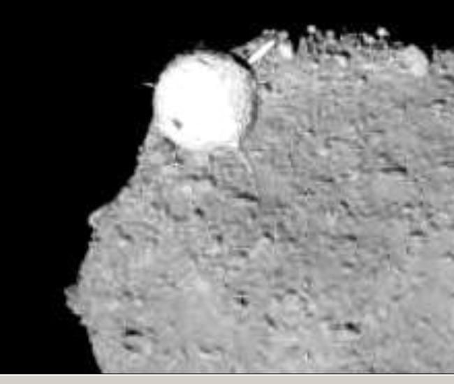 25143 Itokawa Mysterious Spherical Object Detected on Asteroid 25143 Itokawa JAXA