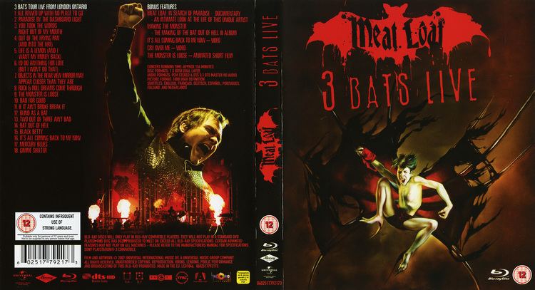 3 Bats Live Meat Loaf 3 Bats Live BluRay CD Sniper Reference Collection of