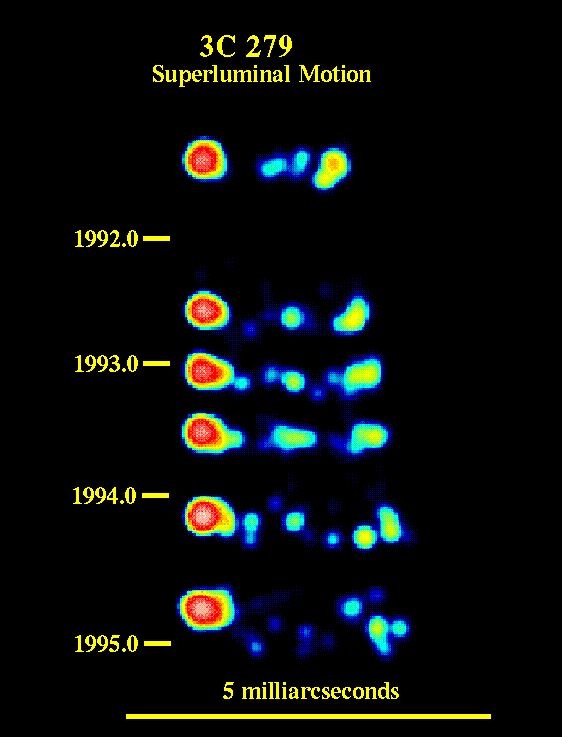 3C 279 Active Galaxies and Quasars Superluminal Motion in 3C 279